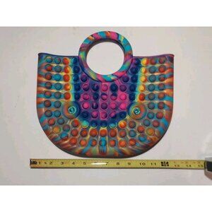 Fidget Stress Reducing 3D Rubber Purse Tote Bag Busy